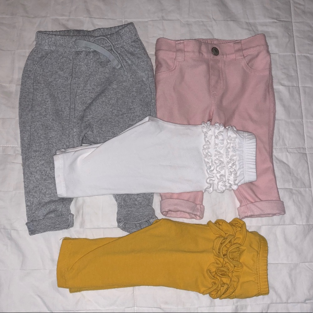 Set of 4 Old Navy 3-6 Month Girl Pants Leggings